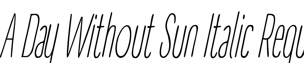 A-Day-Without-Sun-Italic-Regular font family download free