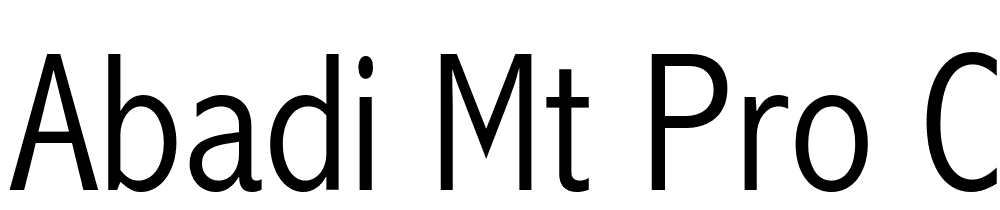 Abadi MT Pro Cond font family download free