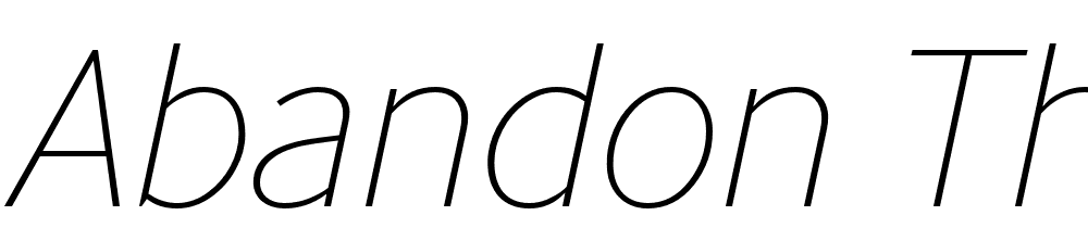 Abandon-Thin-Italic font family download free