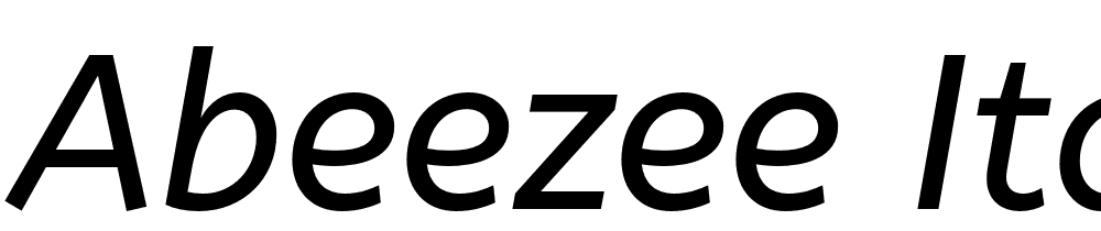 ABeeZee-Italic font family download free