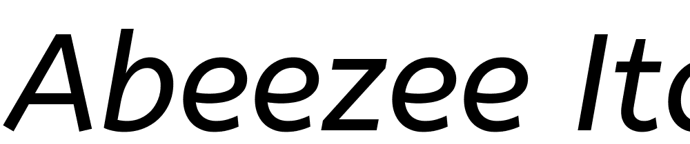 ABeeZee-Italic font family download free