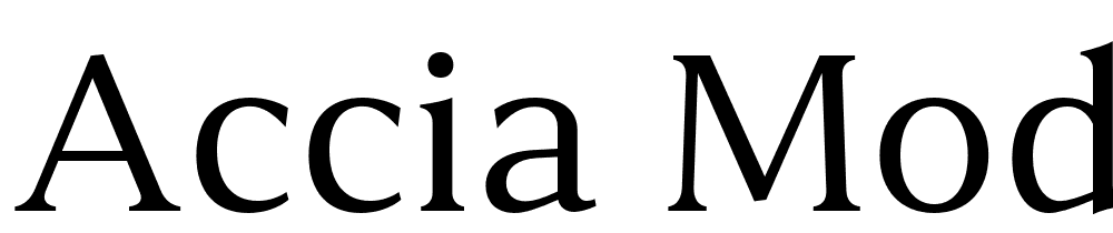 Accia Moderato font family download free