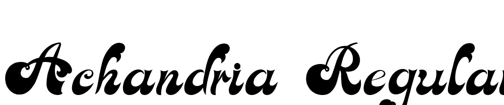 Achandria-Regular font family download free