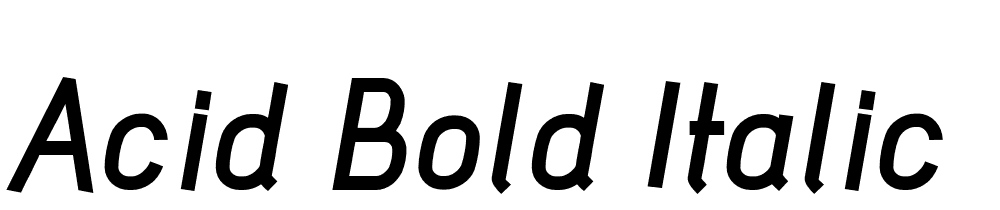 Acid-Bold-Italic font family download free