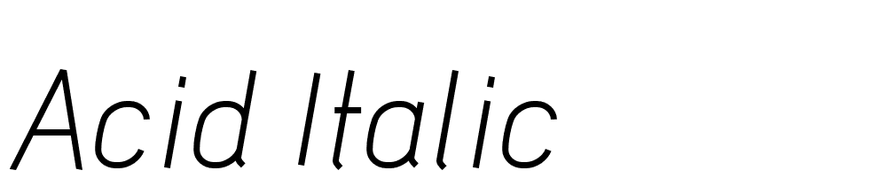 Acid-Italic font family download free