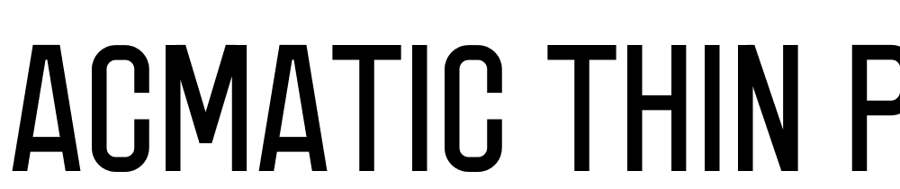 Acmatic-Thin-Personal font family download free