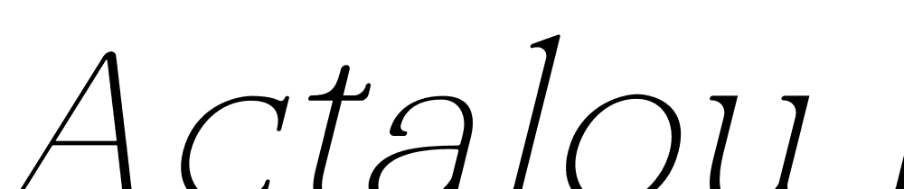 Actalou-Italic font family download free