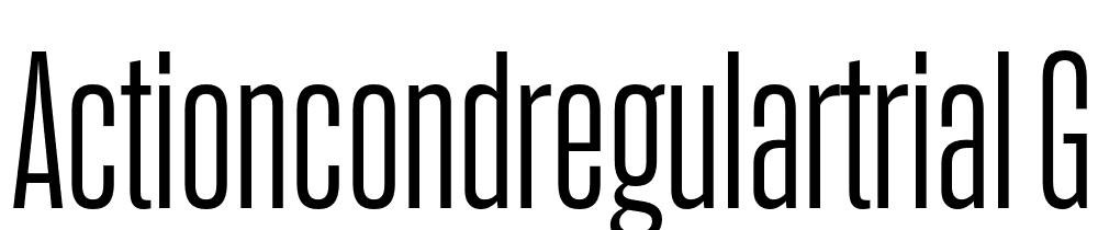 ActionCondRegularTrial-Grade1 font family download free