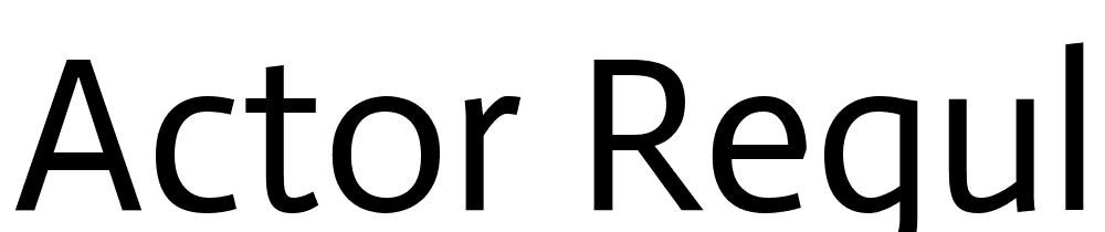 Actor-Regular font family download free