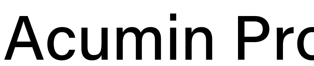 Acumin Pro font Full Family Free [Download Now]