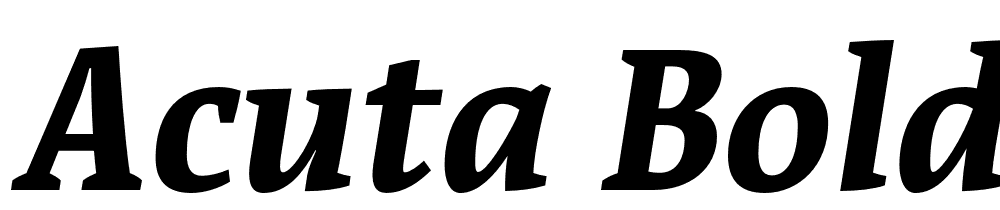 Acuta-Bold-Italic font family download free