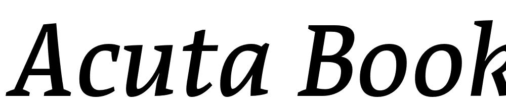 Acuta-Book-Italic font family download free