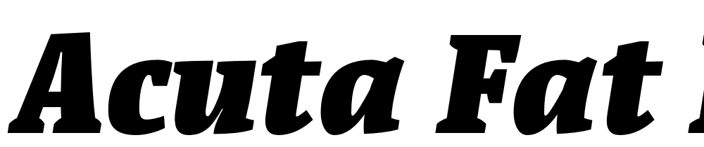 Acuta-Fat-Italic font family download free