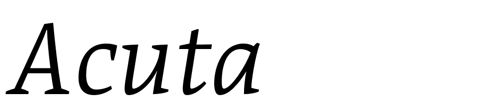 Acuta font family download free