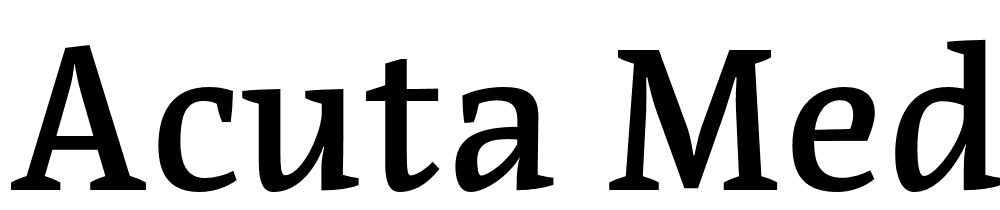 Acuta-Medium font family download free