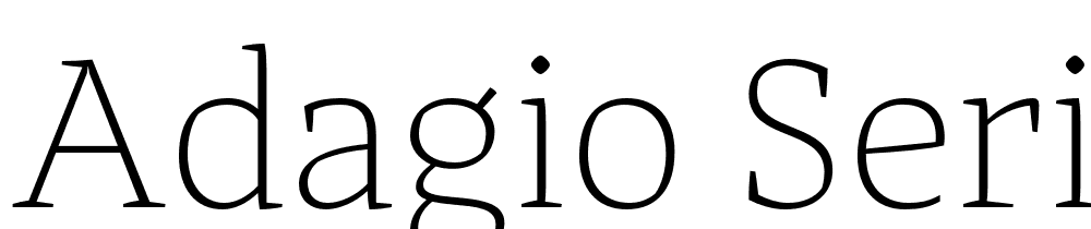 Adagio Serif font family download free