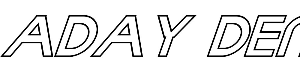 Aday-Demo-Outline-Italic font family download free