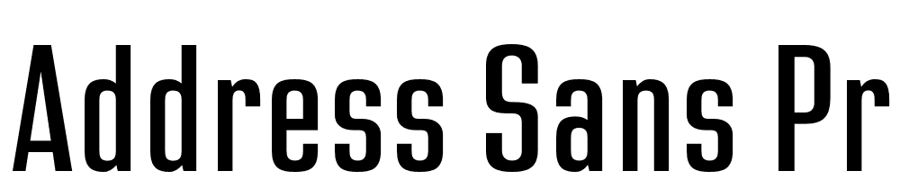 Address-Sans-Pro-Cd-Regular font family download free