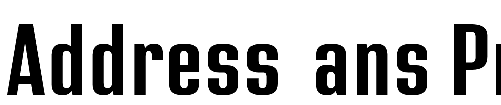 Address Sans Pro Cd Semi bold font family download free