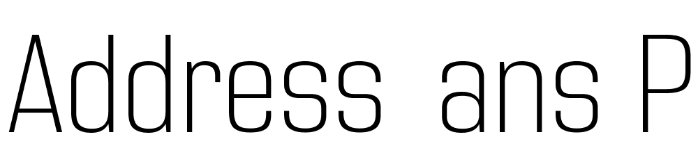 Address Sans Pro Extra font family download free