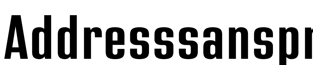 AddressSansPro- CdSemibold font family download free