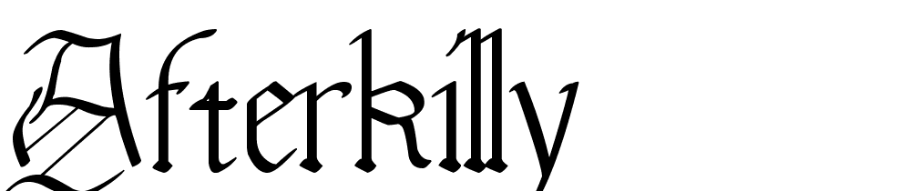 afterkilly font family download free