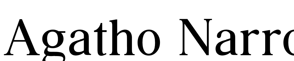 Agatho-Narrow font family download free