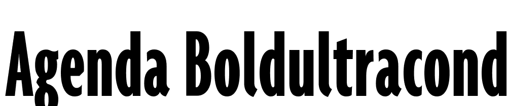 Agenda-BoldUltraCondensed font family download free