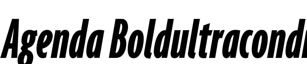 Agenda-BoldUltraCondItalic font family download free