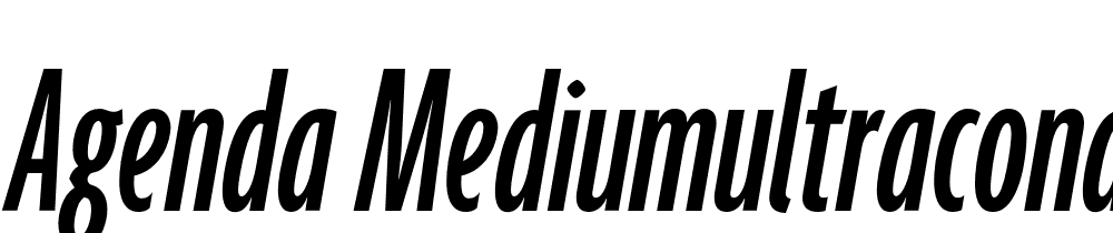 Agenda-MediumUltraCondItalic font family download free