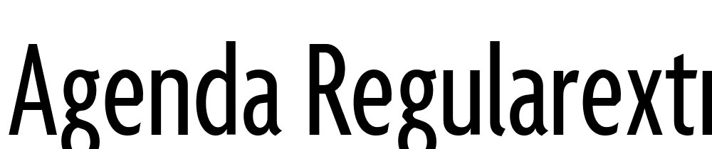 Agenda-RegularExtraCondensed font family download free