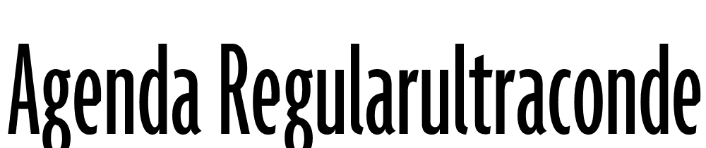 Agenda-RegularUltraCondensed font family download free