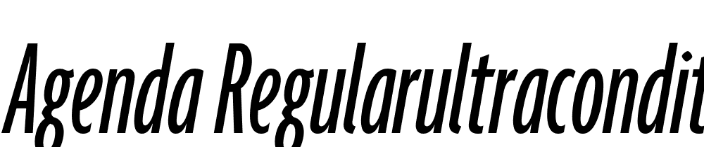 Agenda-RegularUltraCondItalic font family download free