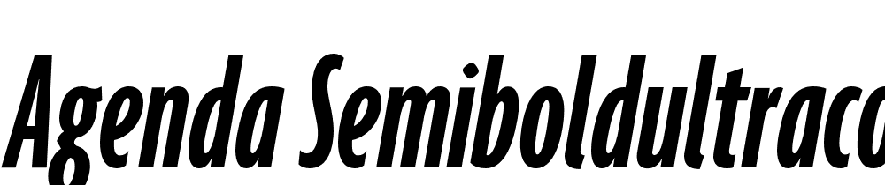 Agenda-SemiboldUltraCondItalic font family download free