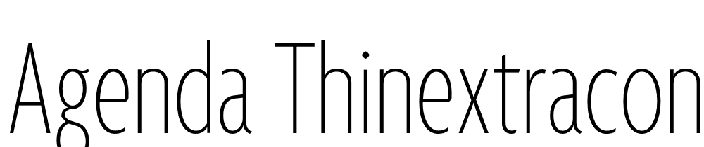 Agenda-ThinExtraCondensed font family download free