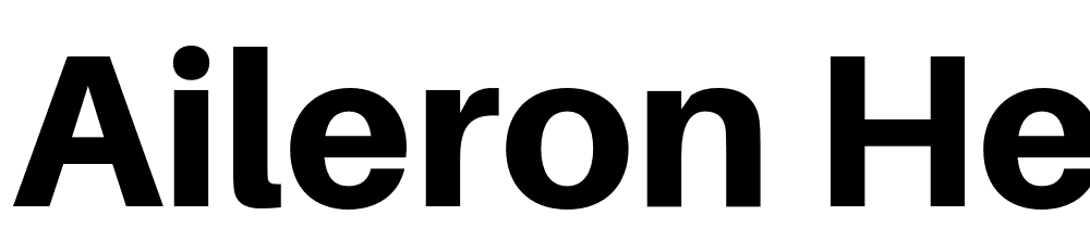 Aileron-Heavy font family download free