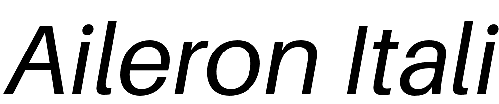 Aileron-Italic font family download free