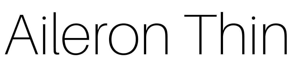 Aileron-Thin font family download free