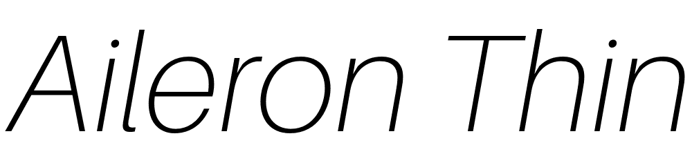 Aileron-Thin-Italic font family download free