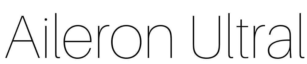 Aileron-UltraLight font family download free