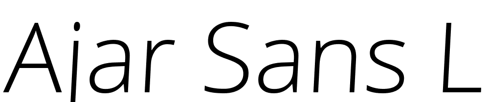 Ajar-Sans-Light font family download free