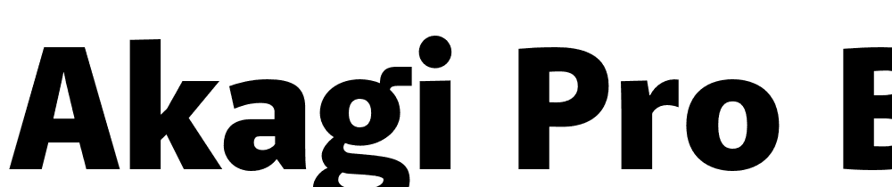 Akagi-Pro-Black font family download free