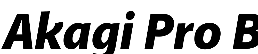 Akagi-Pro-Black-Italic font family download free