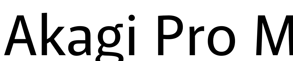 Akagi-Pro-Medium font family download free