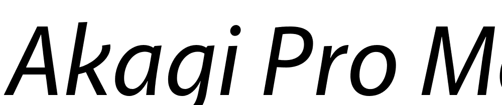Akagi-Pro-Medium-Italic font family download free
