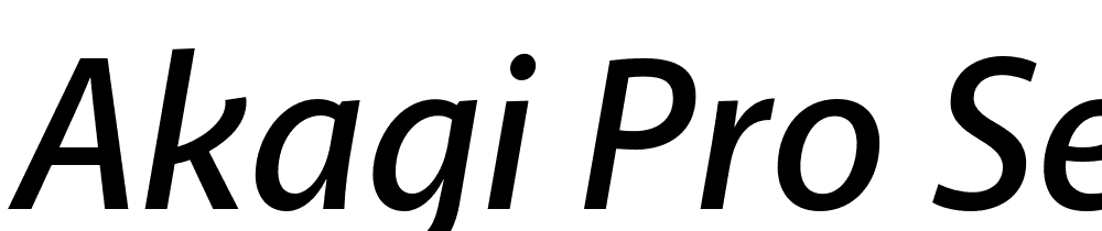 Akagi-Pro-SemiBold-Italic font family download free