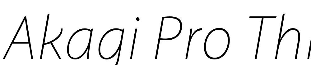 Akagi-Pro-Thin-Italic font family download free