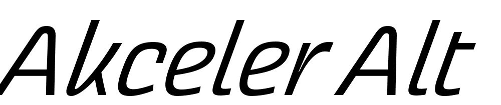 Akceler Alt font family download free