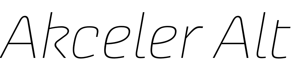 Akceler Alt font family download free