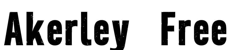 Akerley Free Personal Use Only font family download free